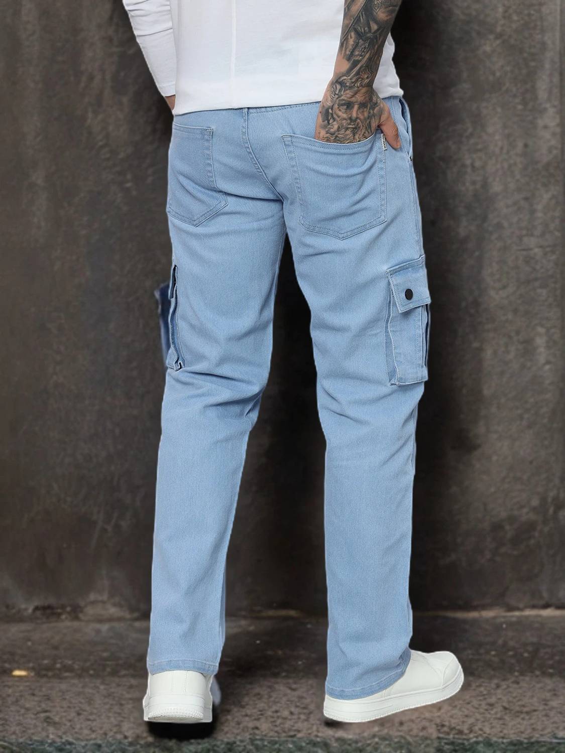 DENIM Men Blue Cargos - Image 2