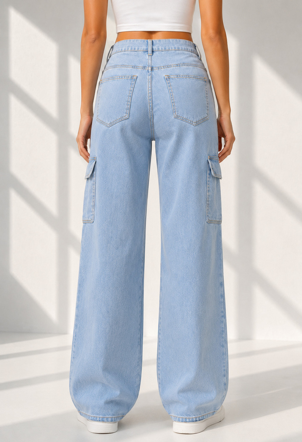 Image of White leapard Women Cargos