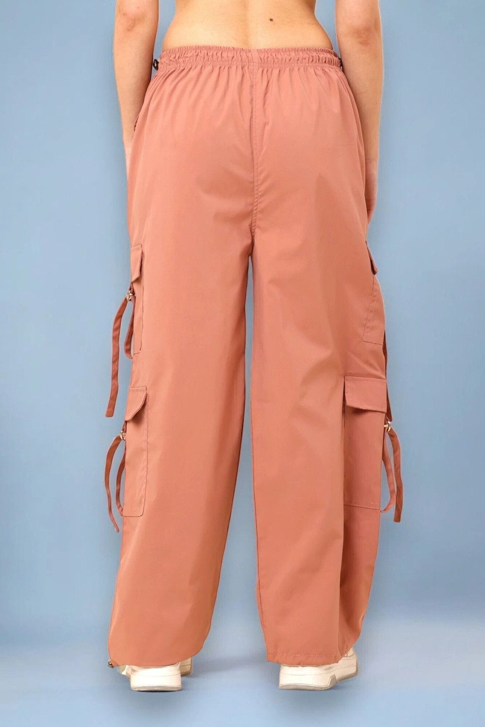 Image of SQEW High Waist Pants With 6-Pocket Loose Fit For Women Cargos