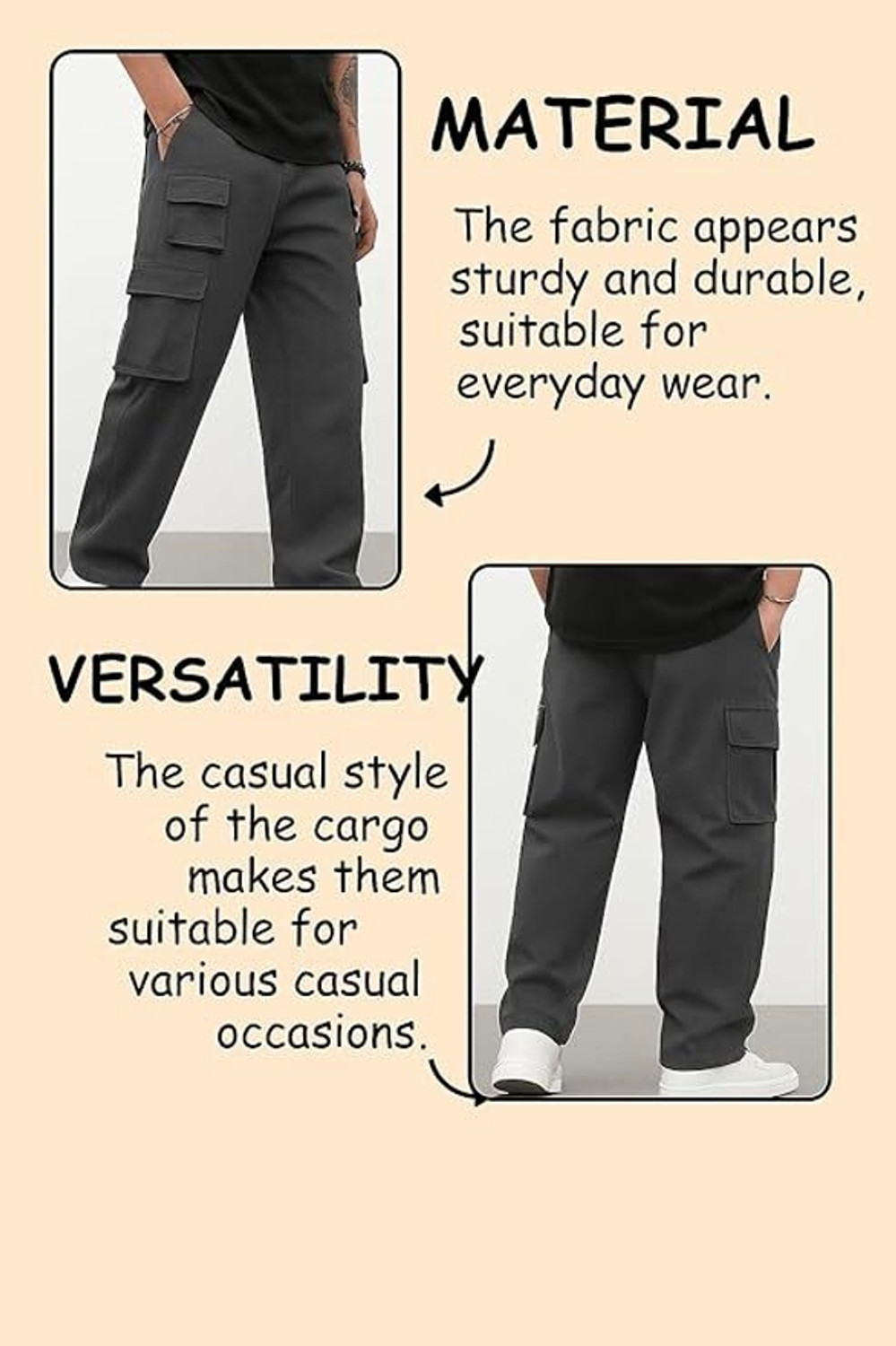 Image of DERIKE Men Cargos