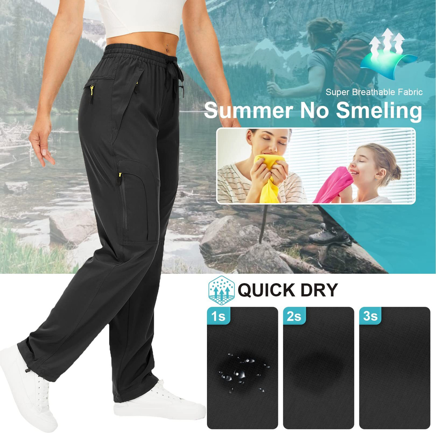 Image of Q-Rious Solid Women Black Track Pants