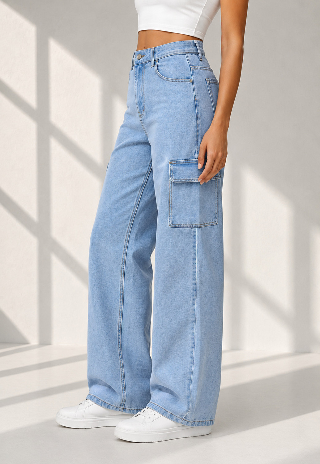 Image of White leapard Women Cargos