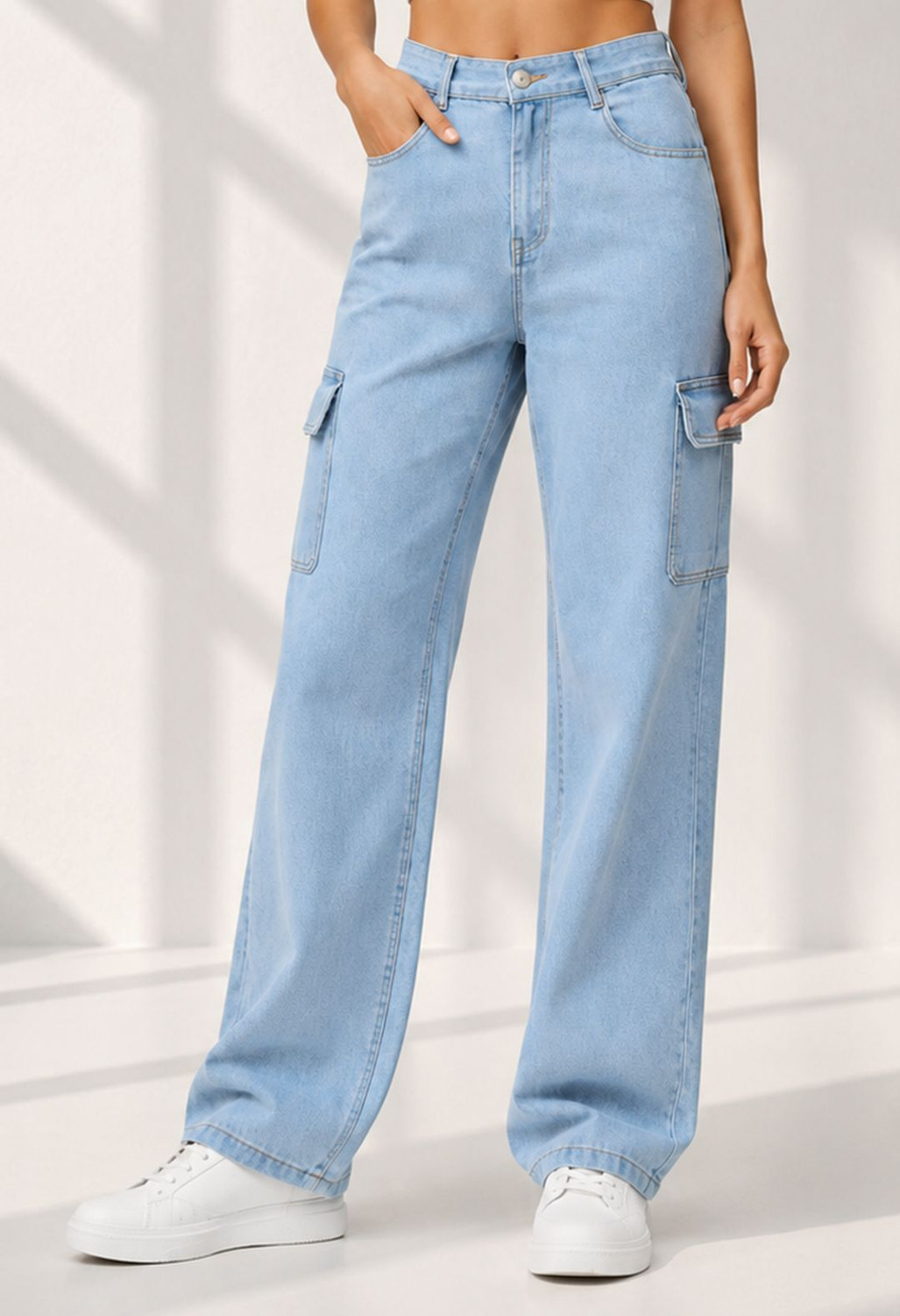 Image of White leapard Women Cargos