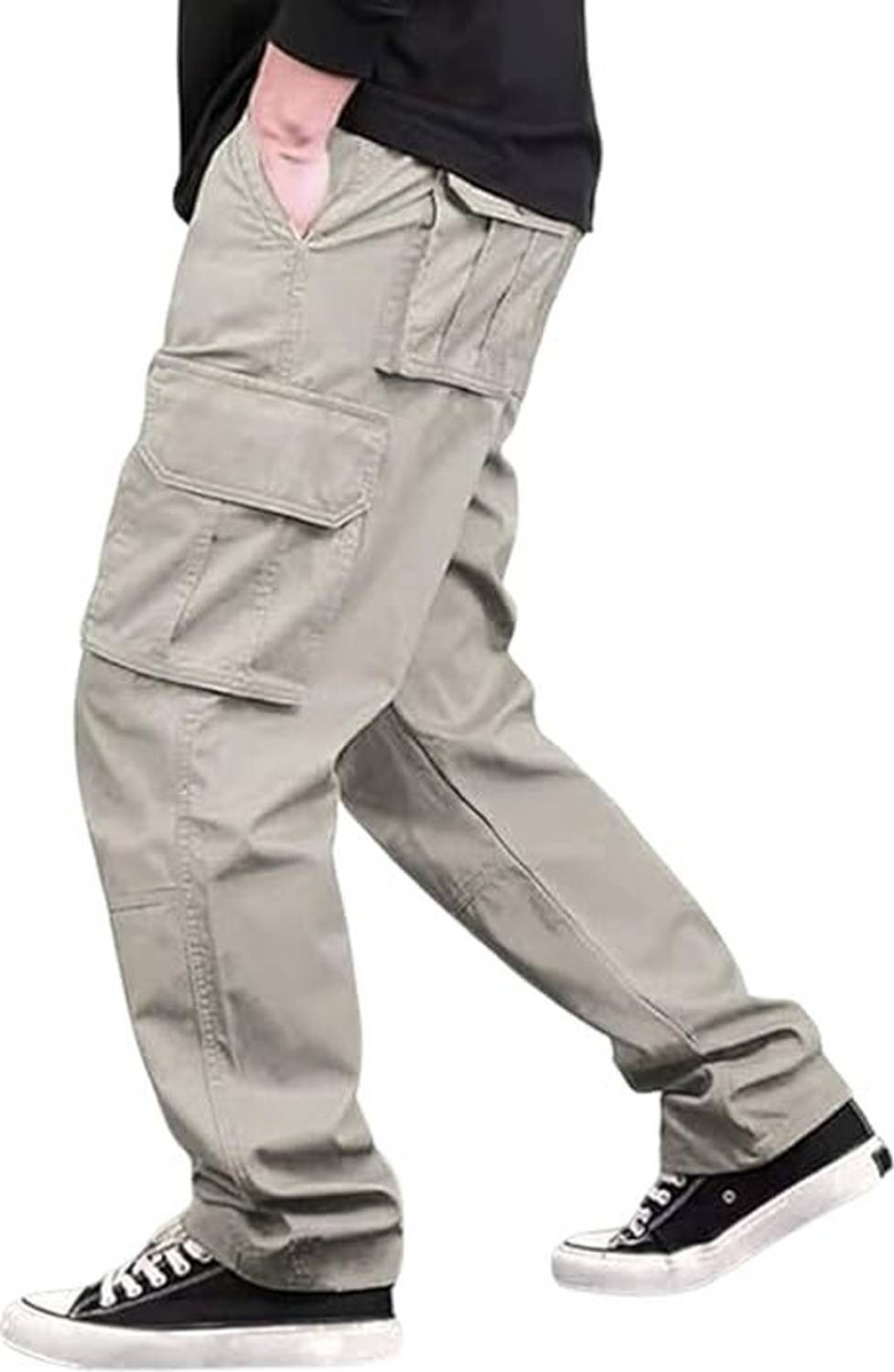 SATVISH Solid Men Grey Track Pants - Image 2