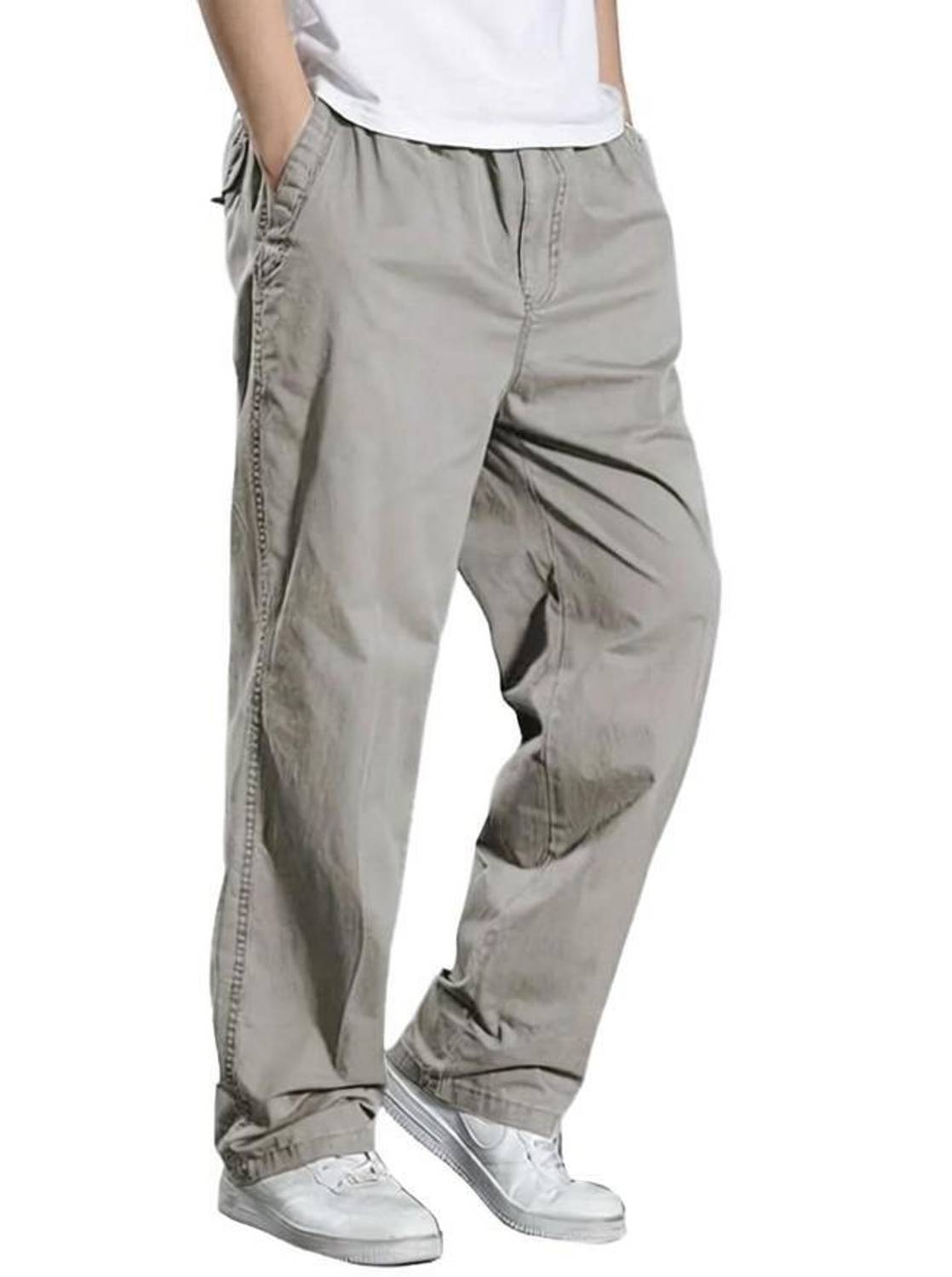 MAHADEV Loose Fit Men Grey Trousers - Image 1