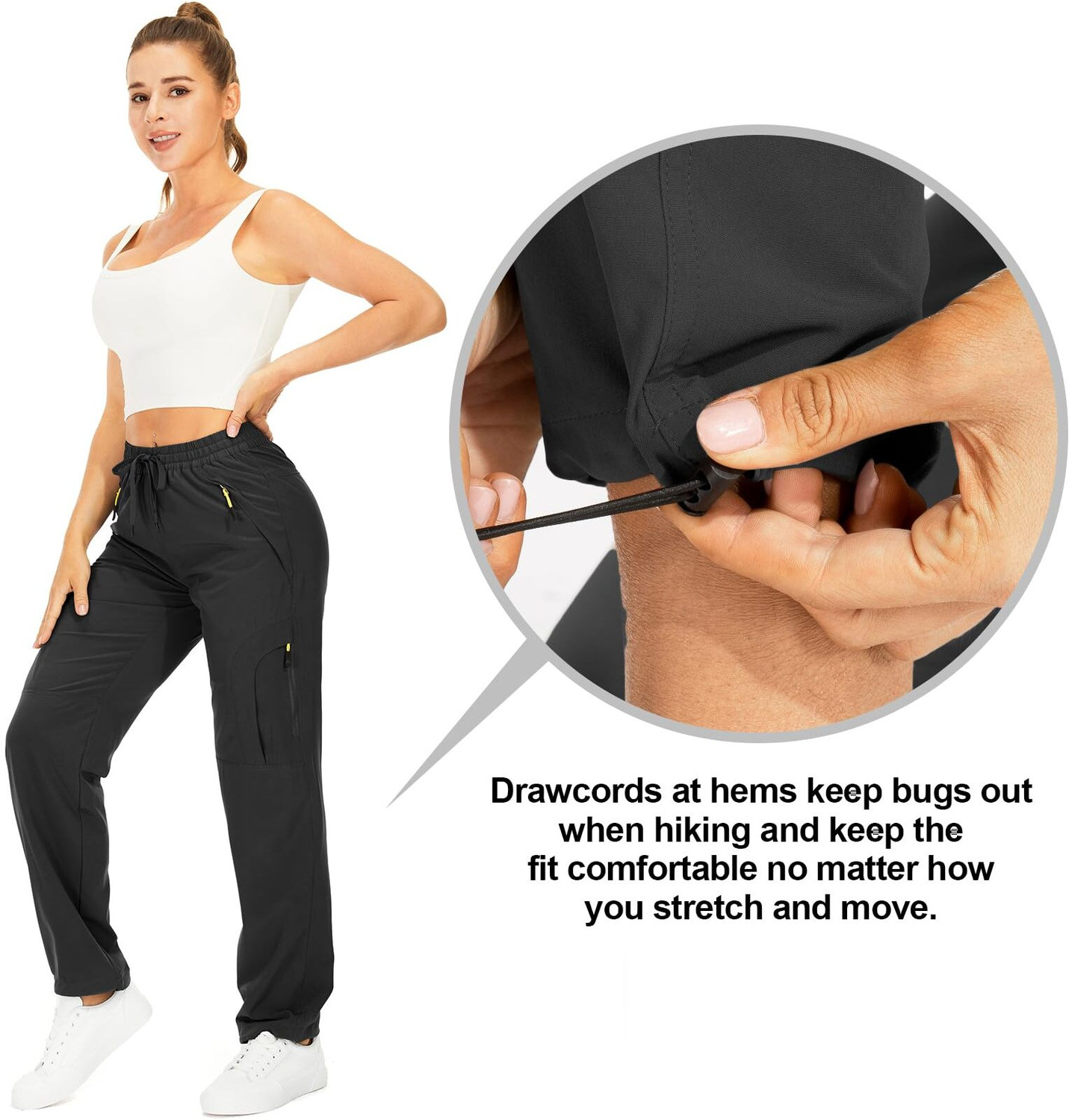 Image of Q-Rious Solid Women Black Track Pants