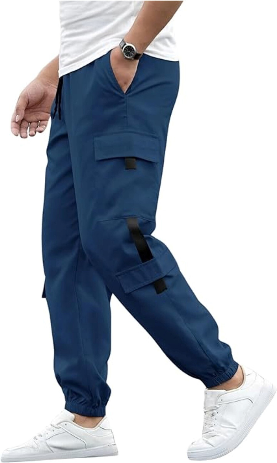 Image of SUN BEAUTY FASHIONISTA HUB Solid Men Grey, Blue Track Pants