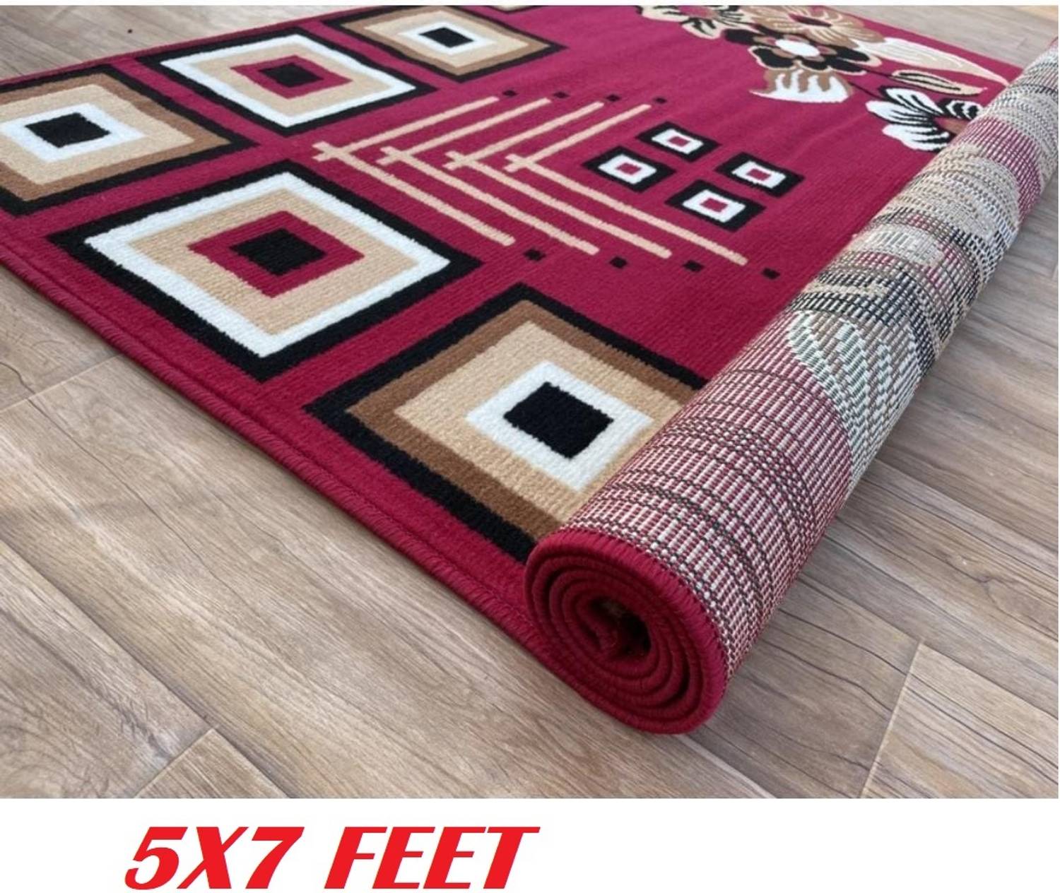 AKCARPET 7 ft X 5 ft Acrylic Carpet