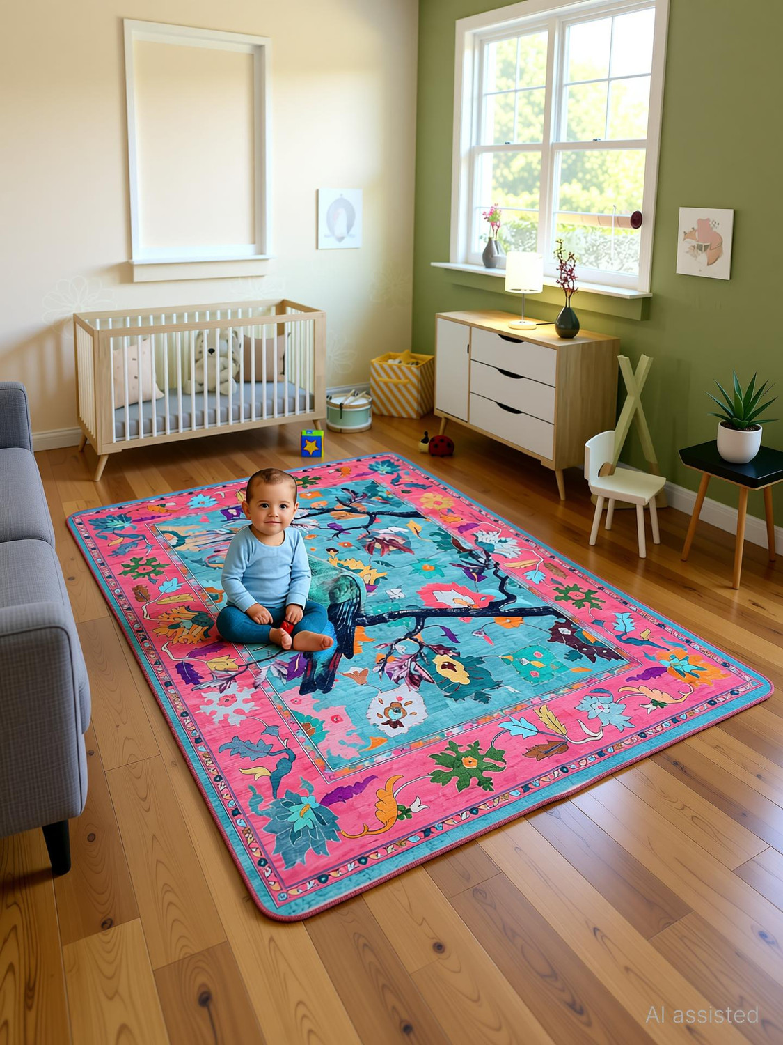 Image of AAZEEM 91 cm X 139 cm Polyester Carpet