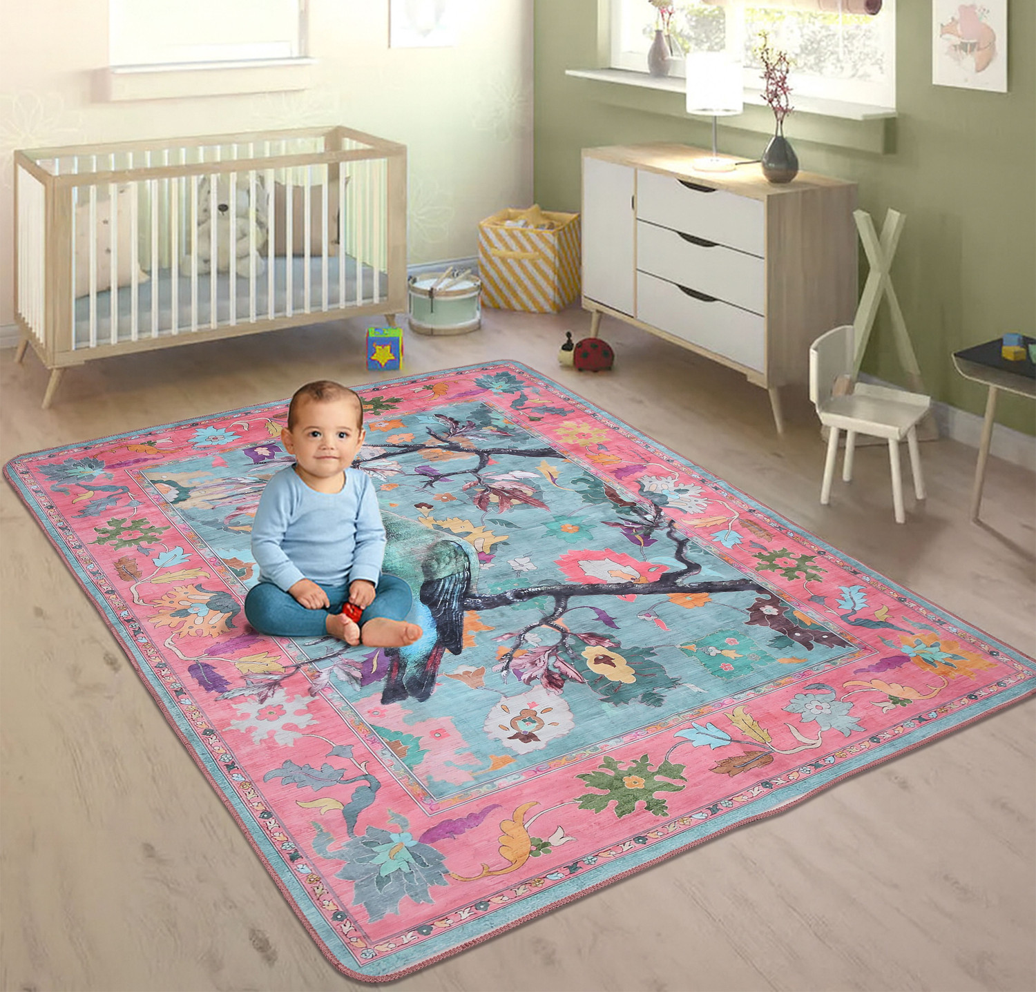 Image of AAZEEM 91 cm X 139 cm Polyester Carpet