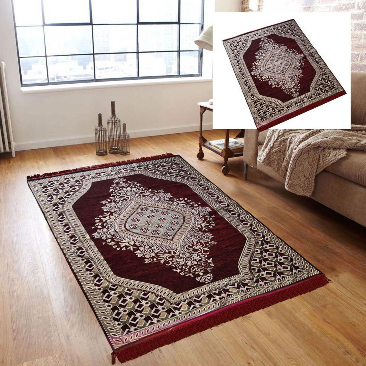 Image of Raas 5 ft X 7 ft Chenille Carpet