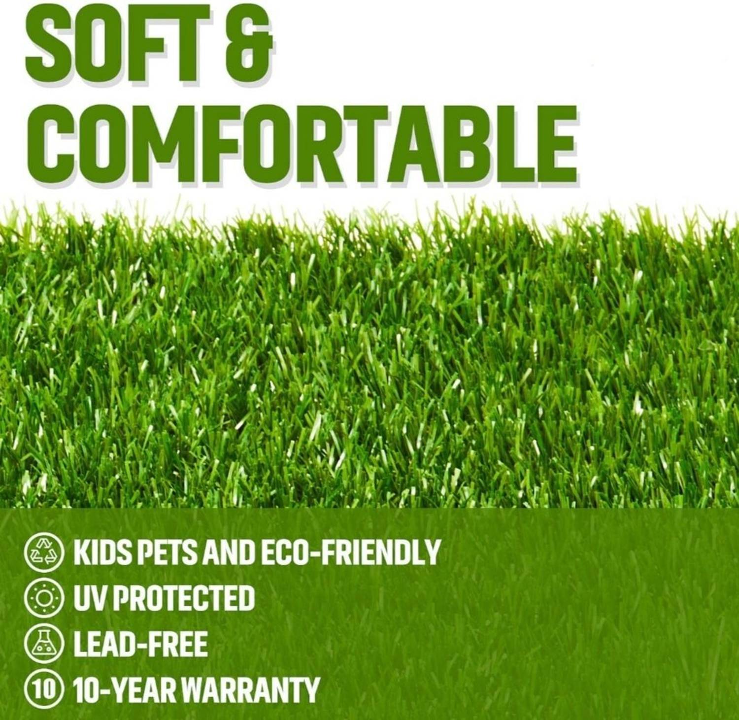 CHETANYA 4 ft X 6 ft Polypropylene Grass Carpet - Image 3
