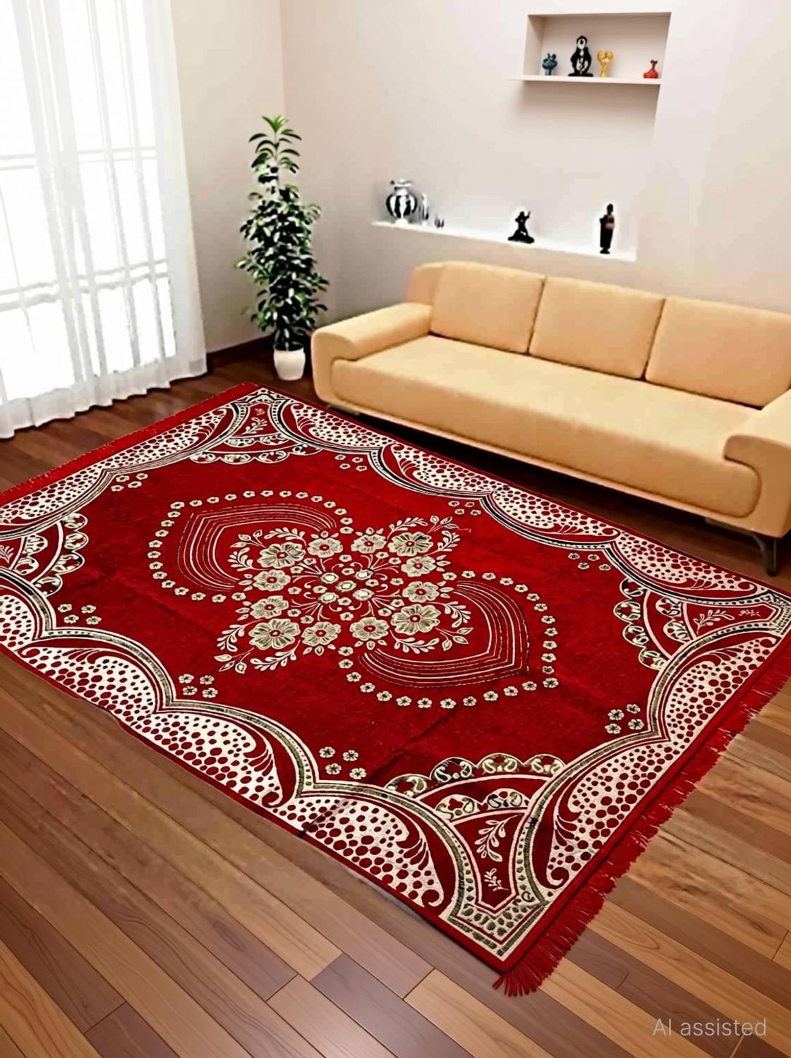 AK Decor 5 ft  X 7 ft Velvet Carpet