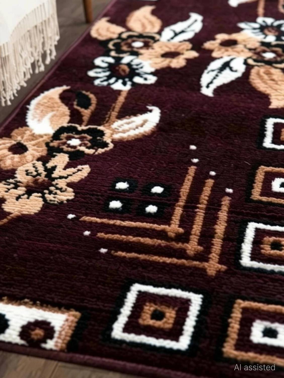 Samjeeda Handloom Carpet 2x5 Feet Polyester, Acrylic - Image 3