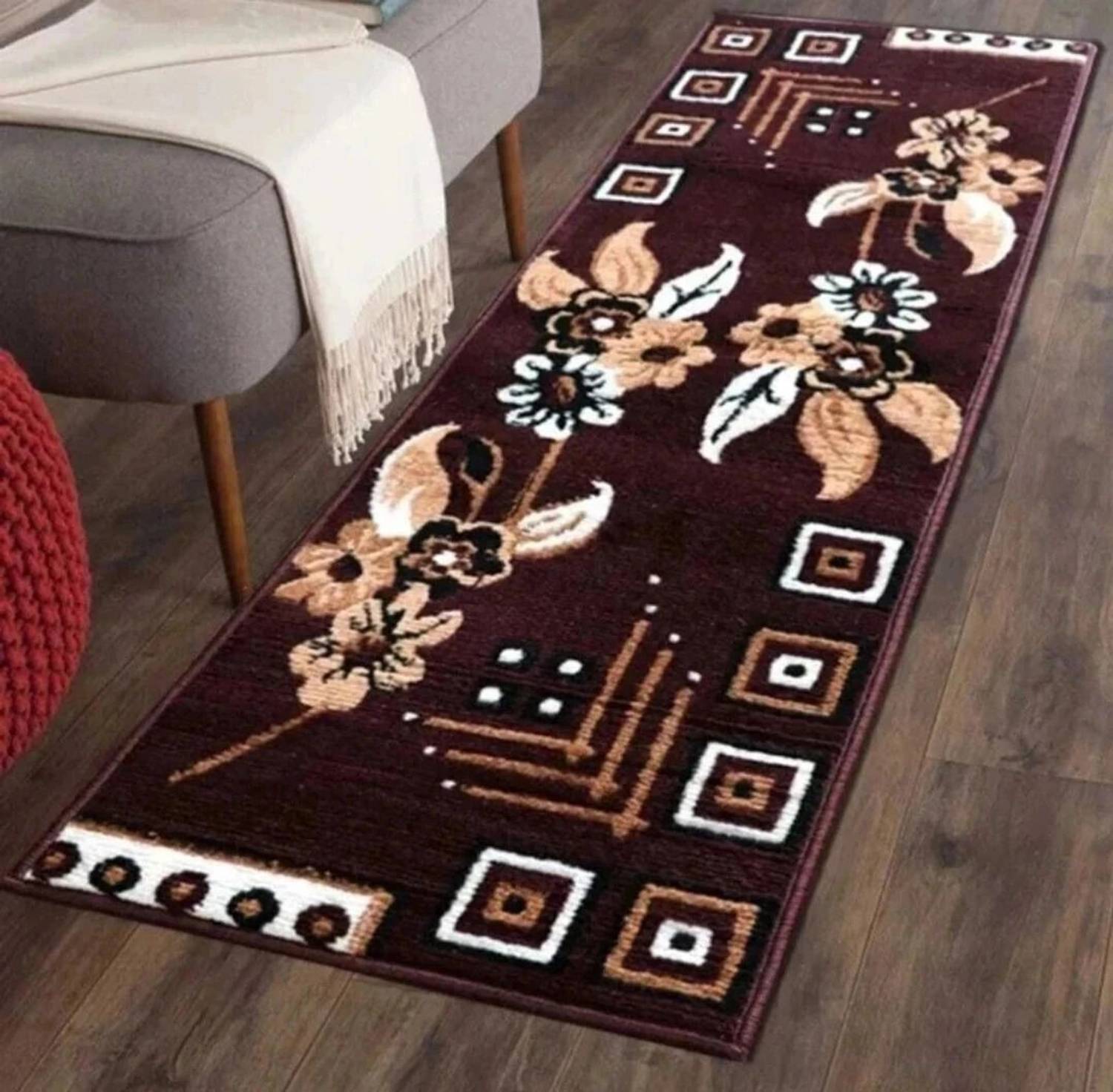 Samjeeda Handloom Carpet 2x5 Feet Polyester, Acrylic - Image 4