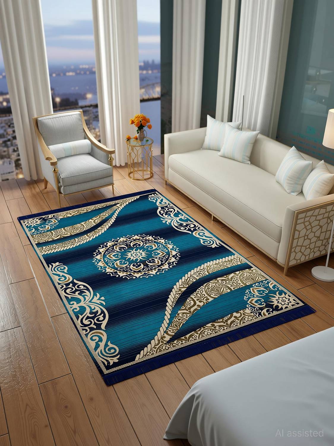 Aanam 5 ft X 7 ft Acrylic Carpet