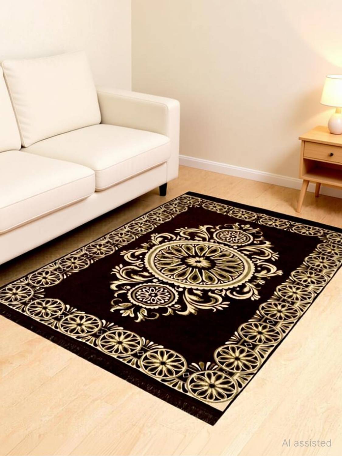 Rudra Decor 4 ft X 6 ft Cotton Carpet