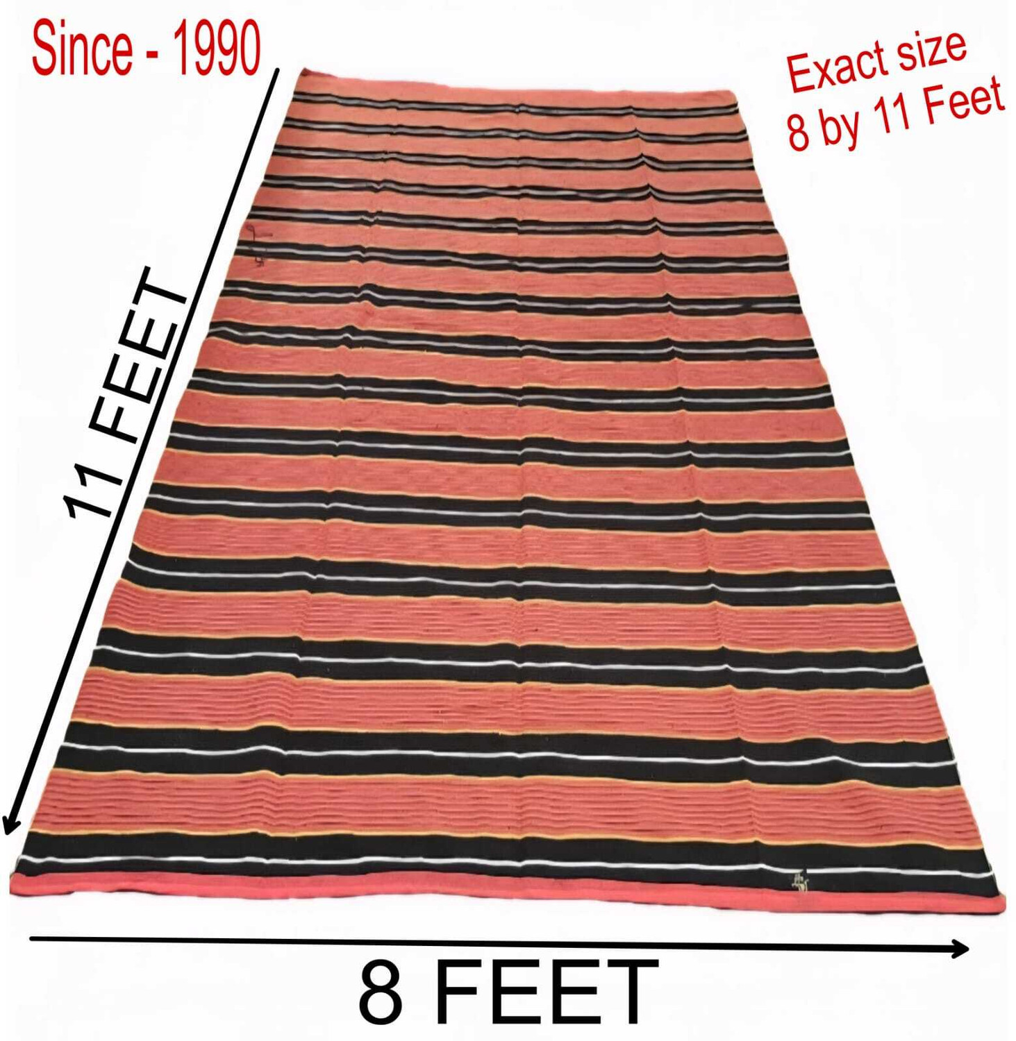 Image of SGSTEXTILES 245 cm X 335 cm Cotton Dhurrie