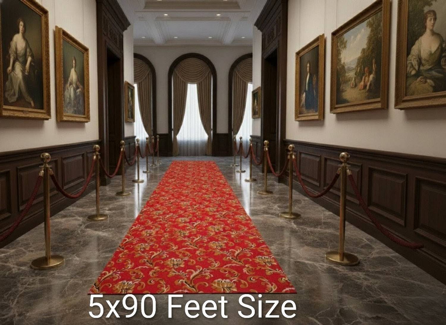 BRIGHT CARPET INDUSTRIES 5 ft X 90 ft Synthetic Carpet