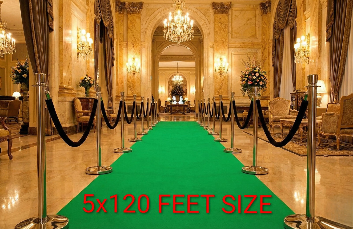 Image of AyanCarpets 120 ft X 5 ft Synthetic Carpet