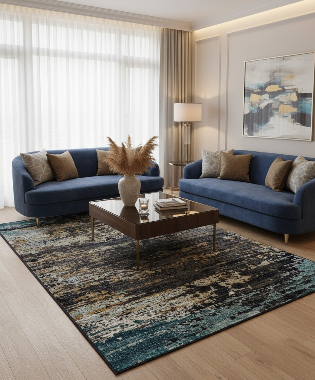 Image of Weaverscarpets 150 cm X 210 cm Silk Carpet (Rectangle, Multicolor)