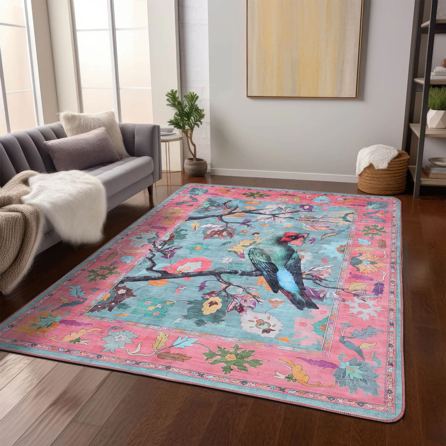 Image of AAZEEM 137 cm X 182 cm Polyester Carpet