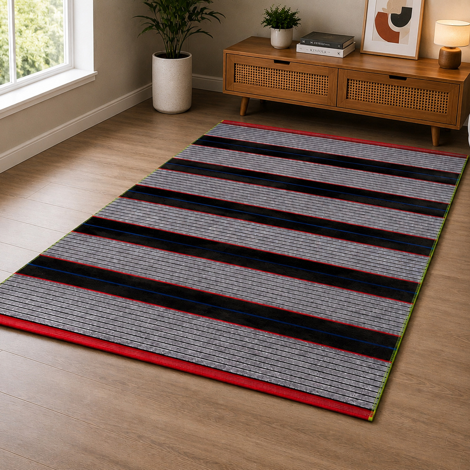 Image of Zeid Handlooms 4 ft X 7 ft Cotton Dhurrie