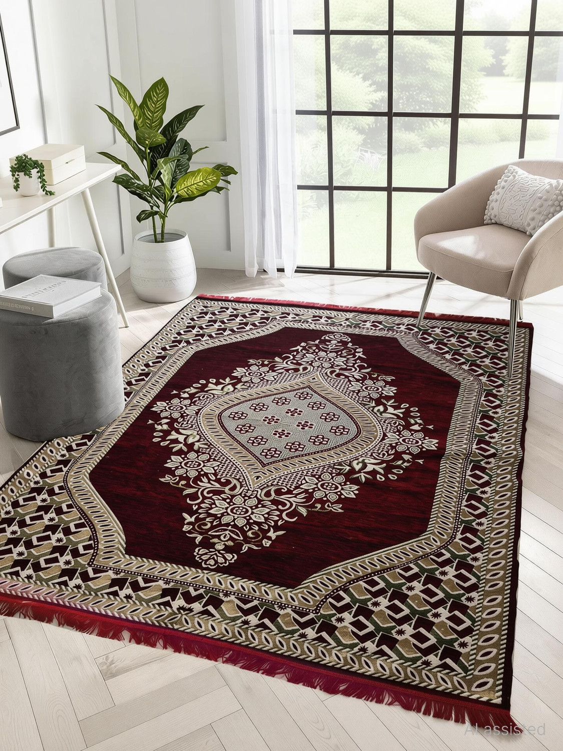 Image of Raas 5 ft X 7 ft Chenille Carpet