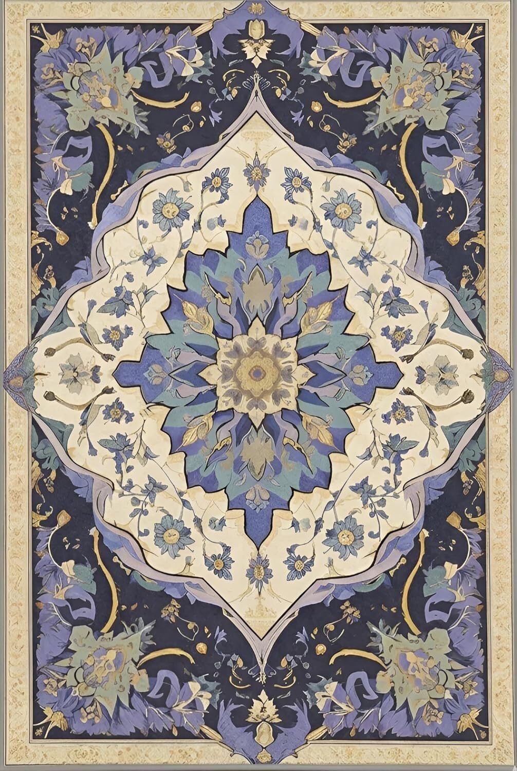 Image of Prisha Cart 183 cm X 122 cm Polyester Carpet