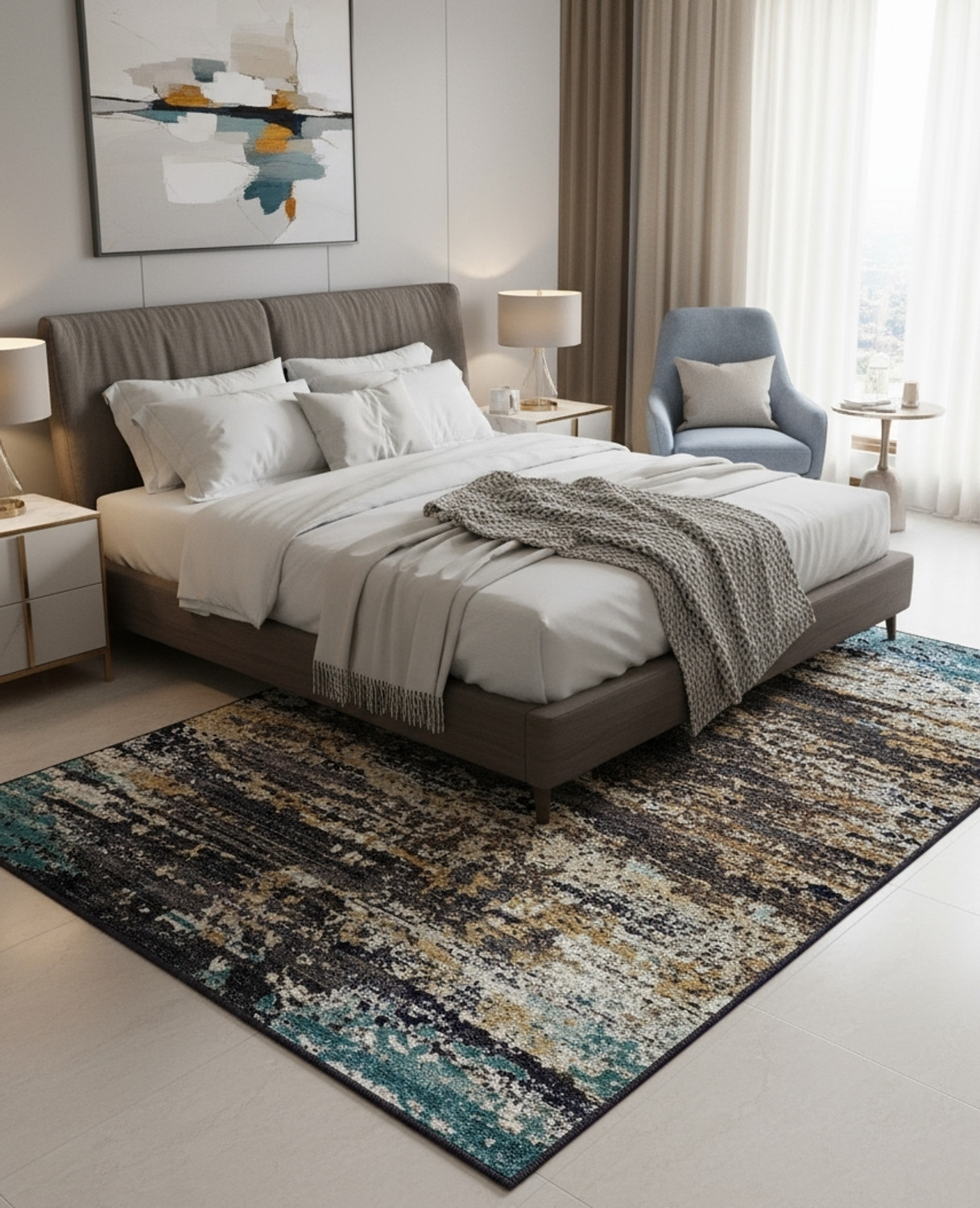 Image of Weaverscarpets 150 cm X 210 cm Silk Carpet (Rectangle, Multicolor)