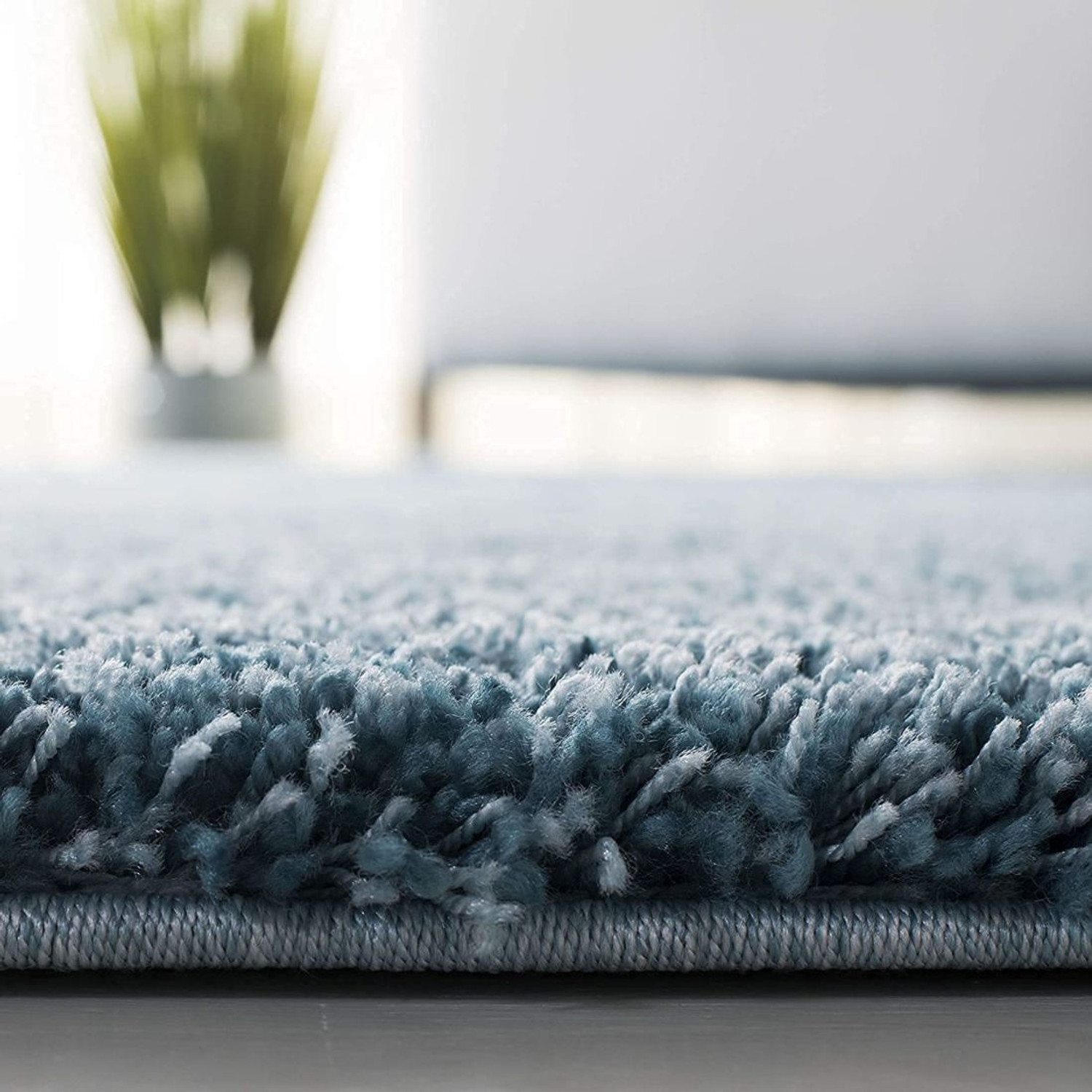 Image of shopgallery 92 cm X 153 cm Polyester Carpet (Rectangle, Blue)