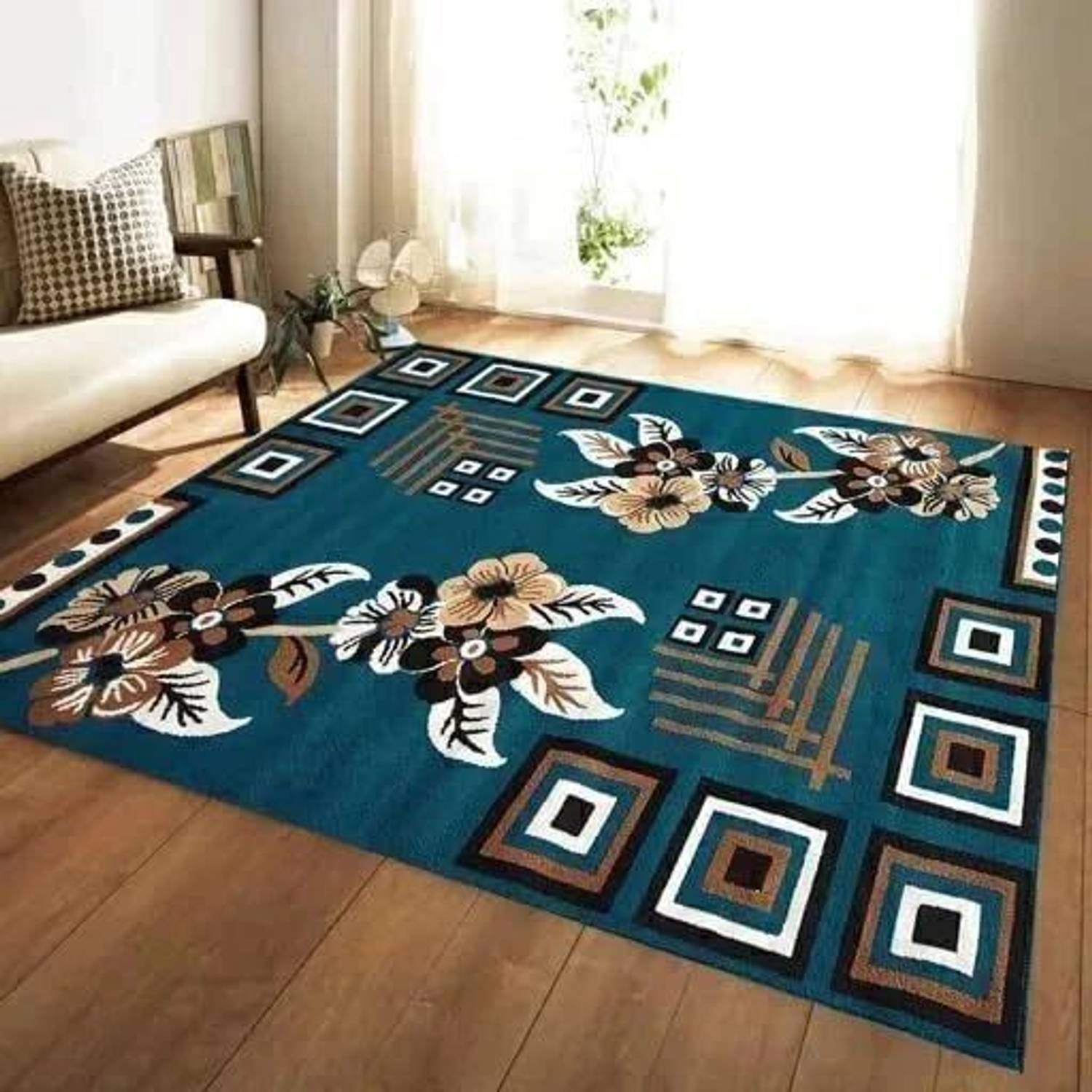 BhCarpet 5 ft  X 7 ft Acrylic Carpet