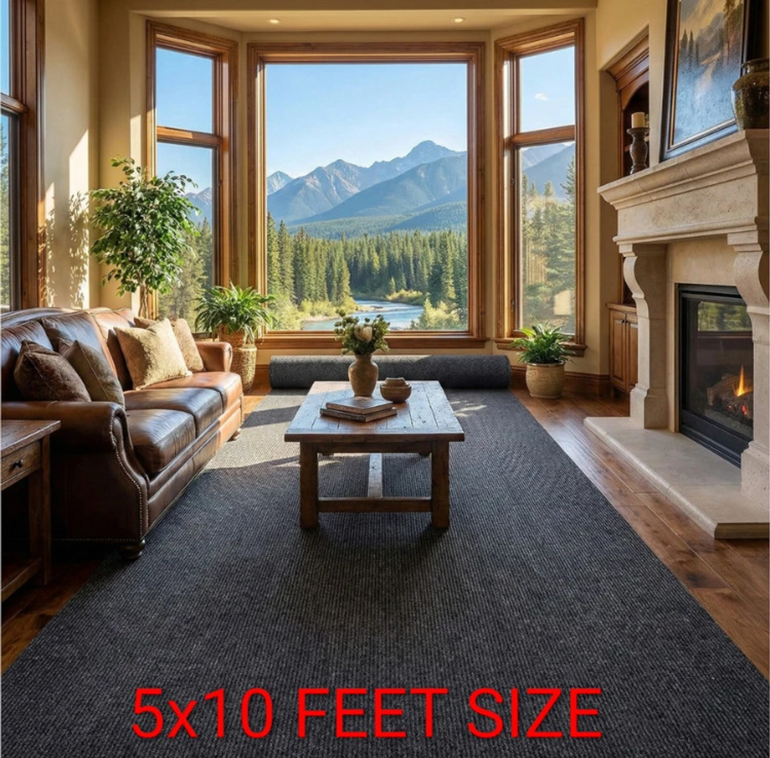 Image of AnwarCarpet 10 ft X 5 ft Synthetic Carpet