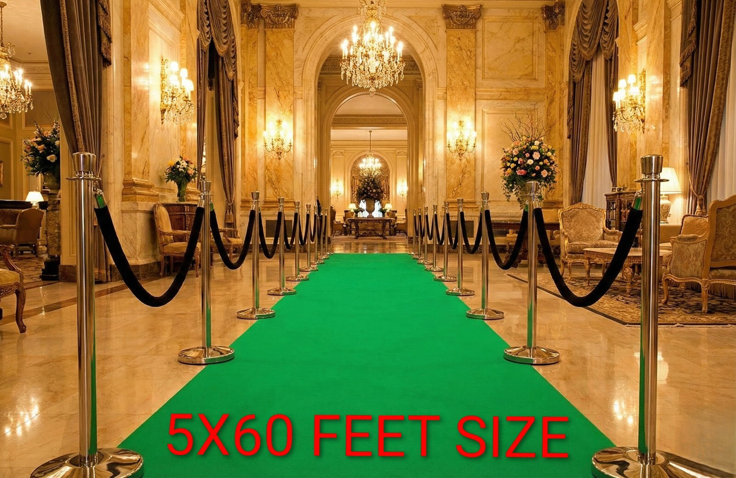 Image of AyanCarpets 60 ft X 5 ft Synthetic Carpet