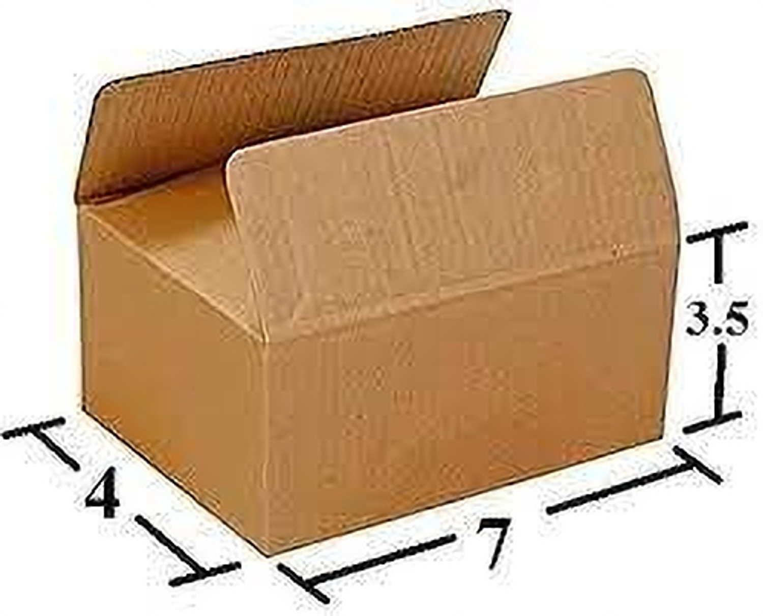 Image of SHREE TIRUPATI REFRACTORIES AND CERAMICS Corrugated Cardboard 3 PLY SIZE: LENGTH: 7 Inch WIDTH: 4 Inch HEIGHT: 3.5 Inch-PREMIUM QUALITY Packaging Box