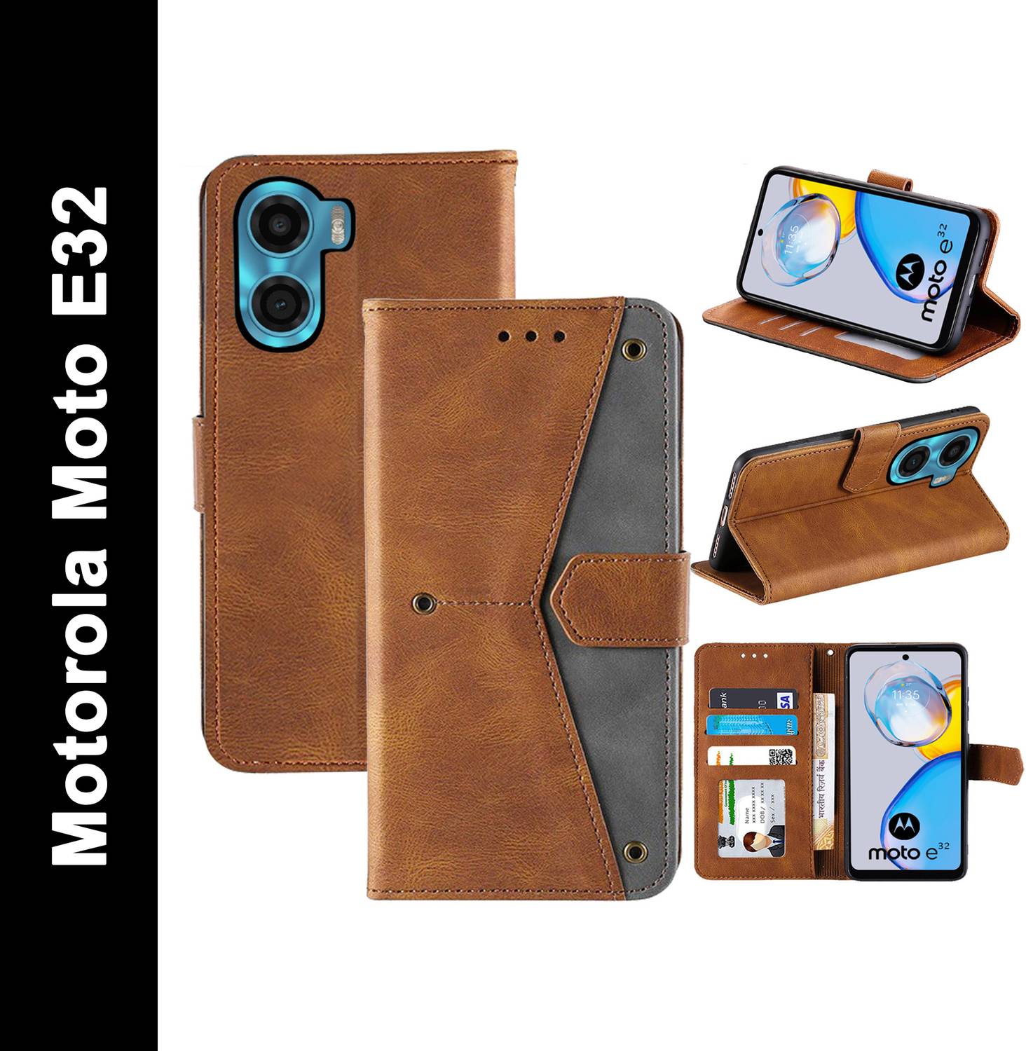 Autofocus Flip Cover for Motorola Moto E32