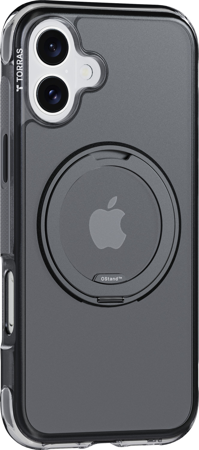 Image of Torras Back Cover for iPhone 16 Ostand R Air Series, 360Magnetic Ring, Military Grade Drop Tested