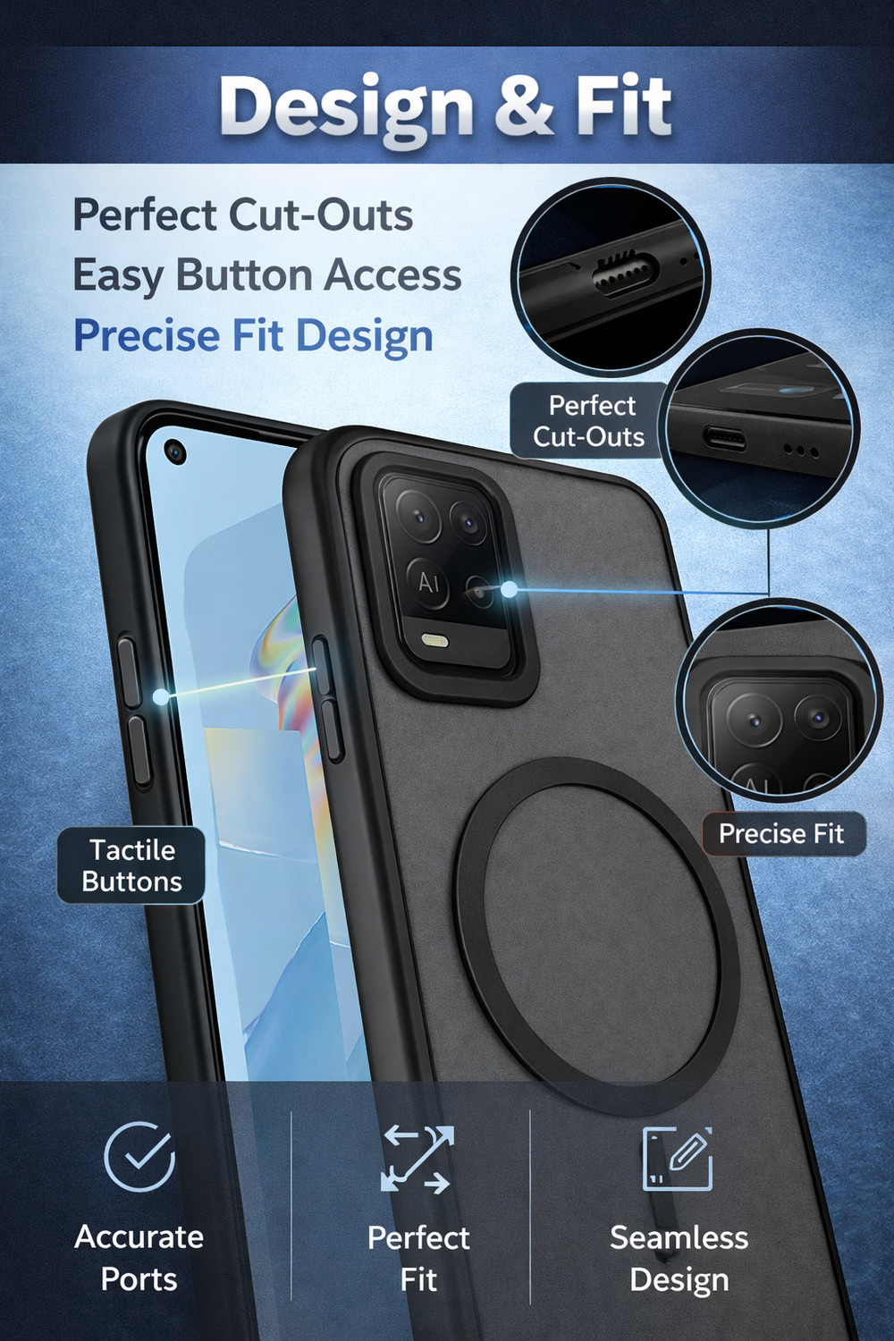 Image of Accesories Legacy Back Cover for Realme 9 5G,Realme Narzo 30 5G