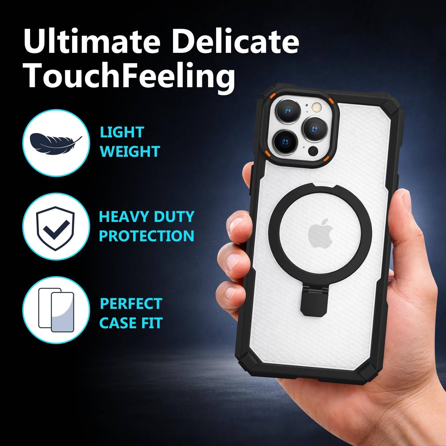 AIBEX Back Cover for Apple iPhone 15 (Black) - Image 4