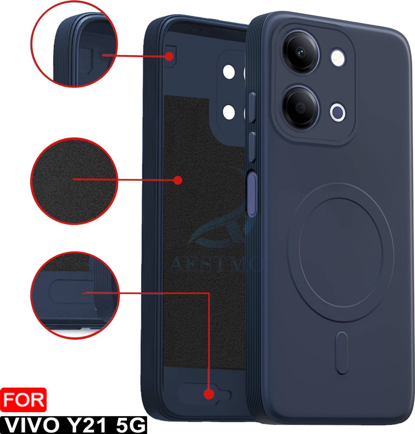 AESTMO Back Cover for Vivo Y21 5G