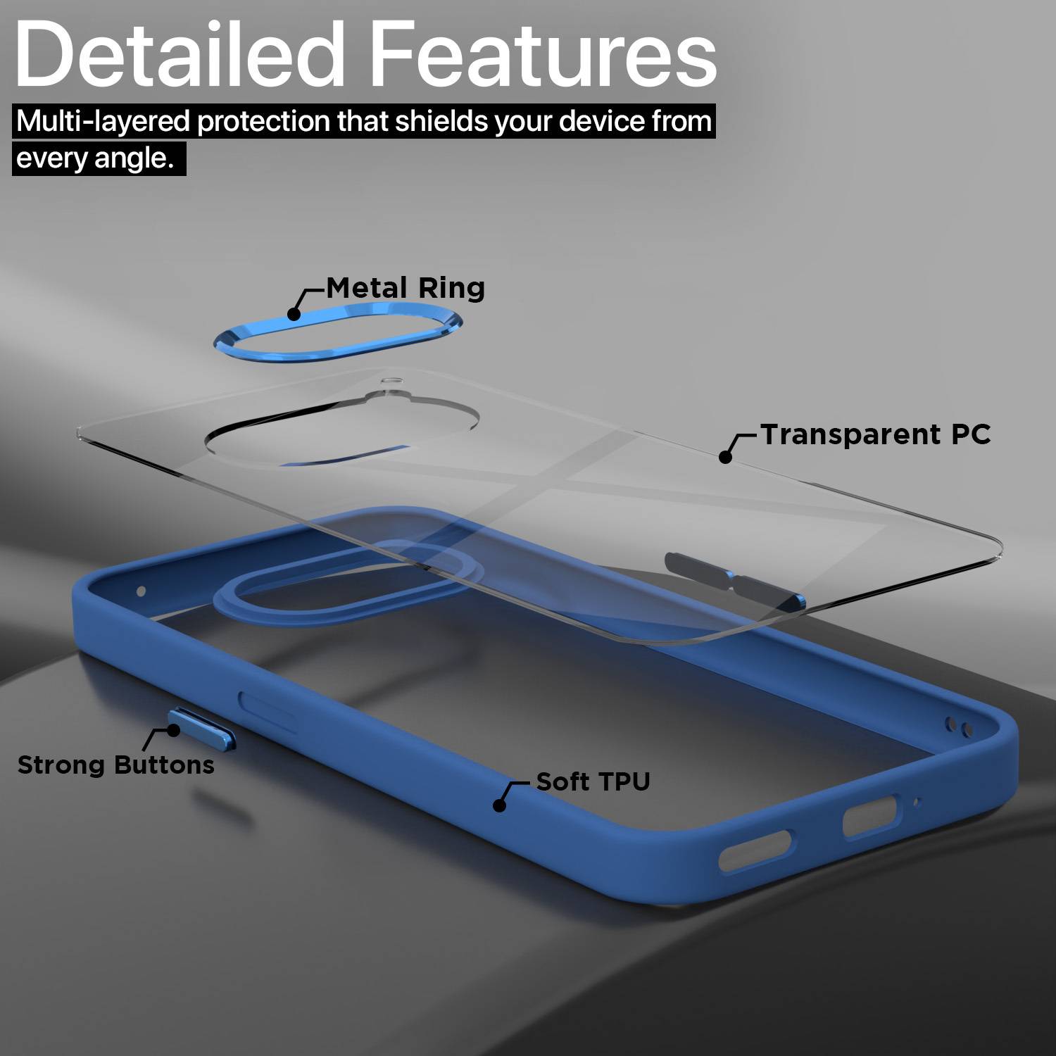 Pikkme Back Cover for Nothing Phone (2a) 5G Blue - Image 2