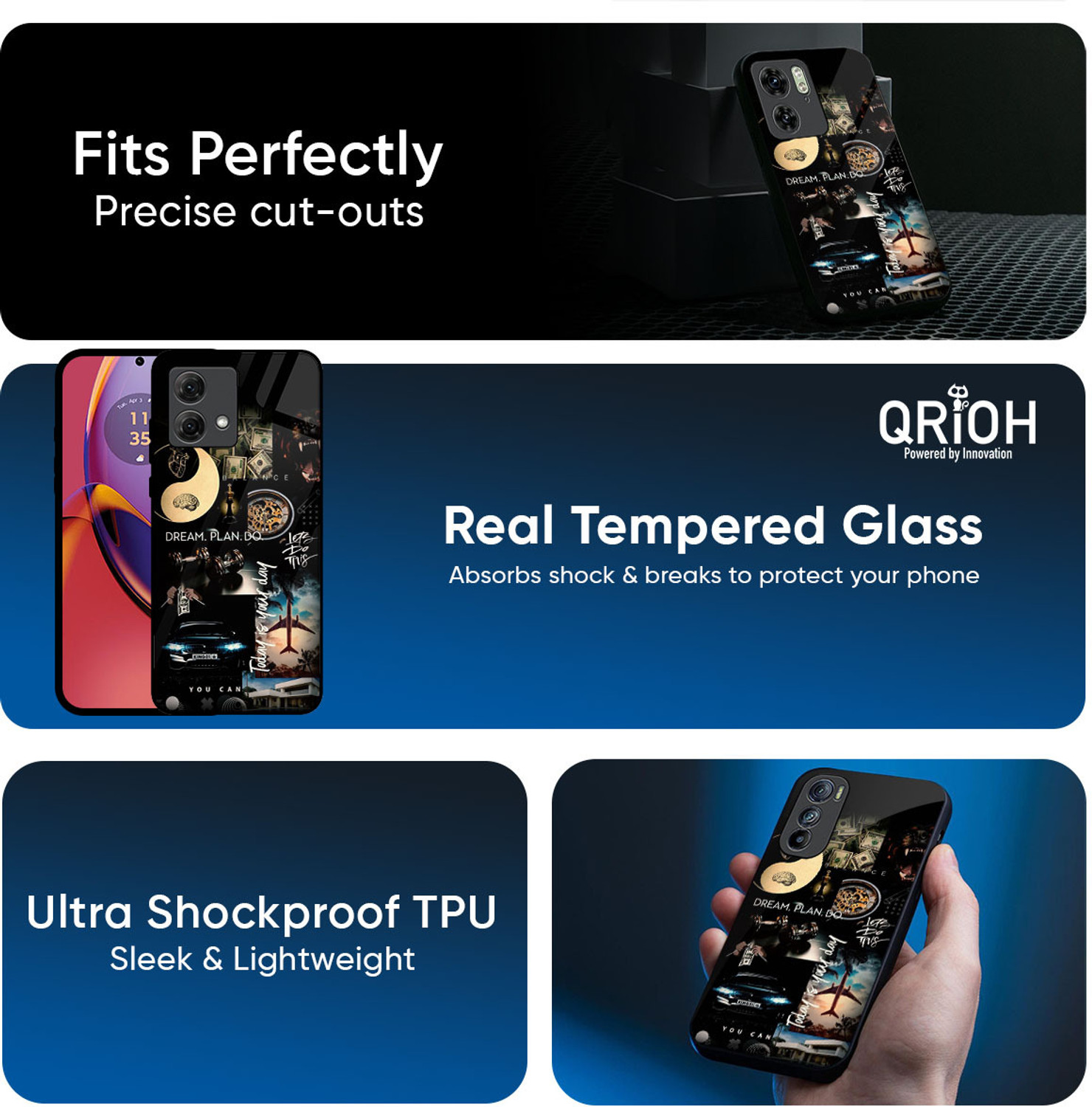 Image of QRIOH Back Cover for Motorola Edge 40