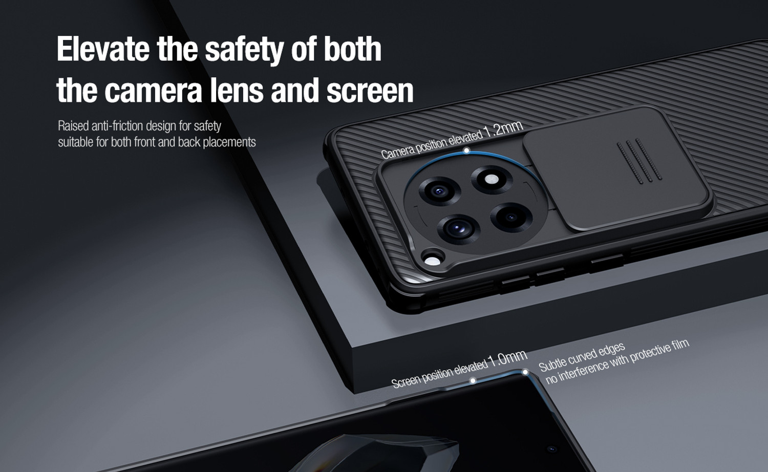 Image of Nillkin Back Cover for Oneplus 12R, CamShield Pro Back Cover, Camera protection case