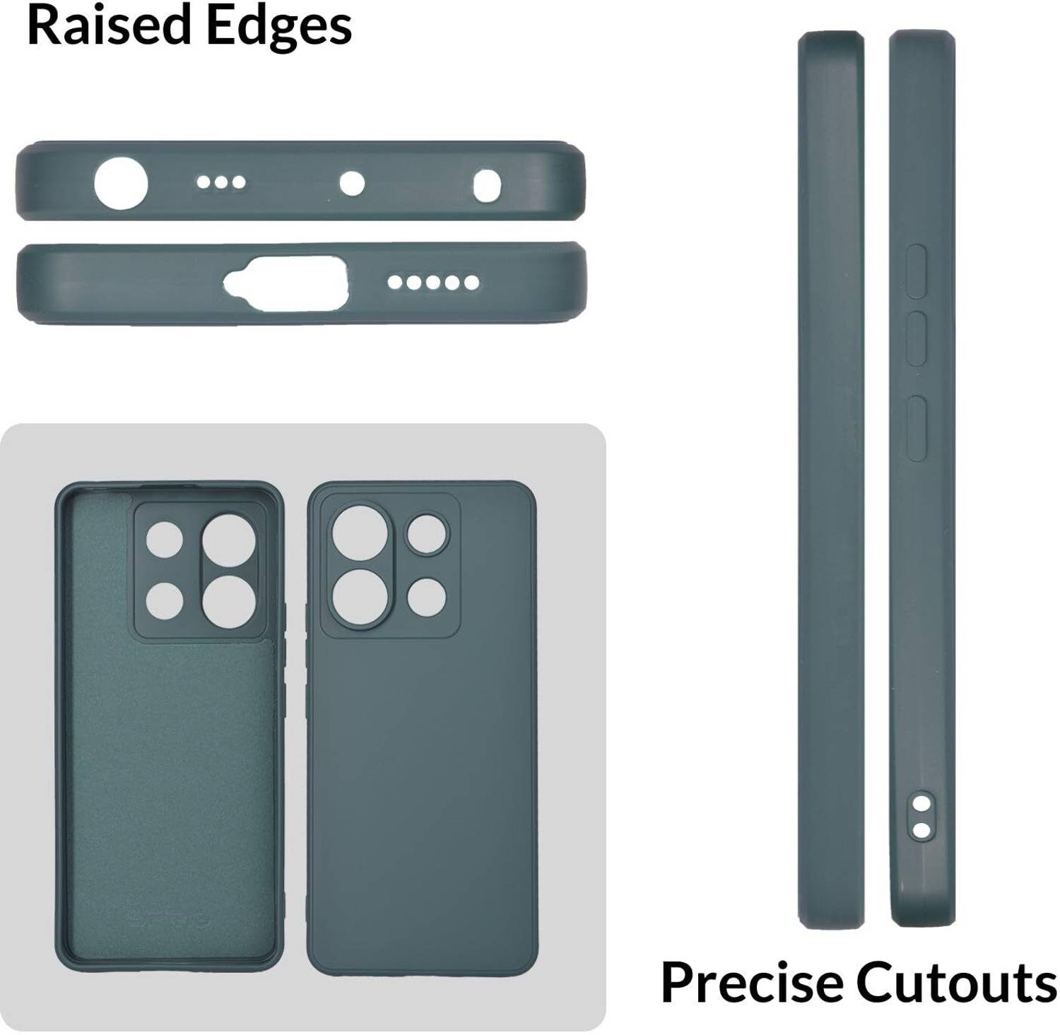 Sprig TPU Matte Back Cover for POCO X6 (Dark Green) - Image 3