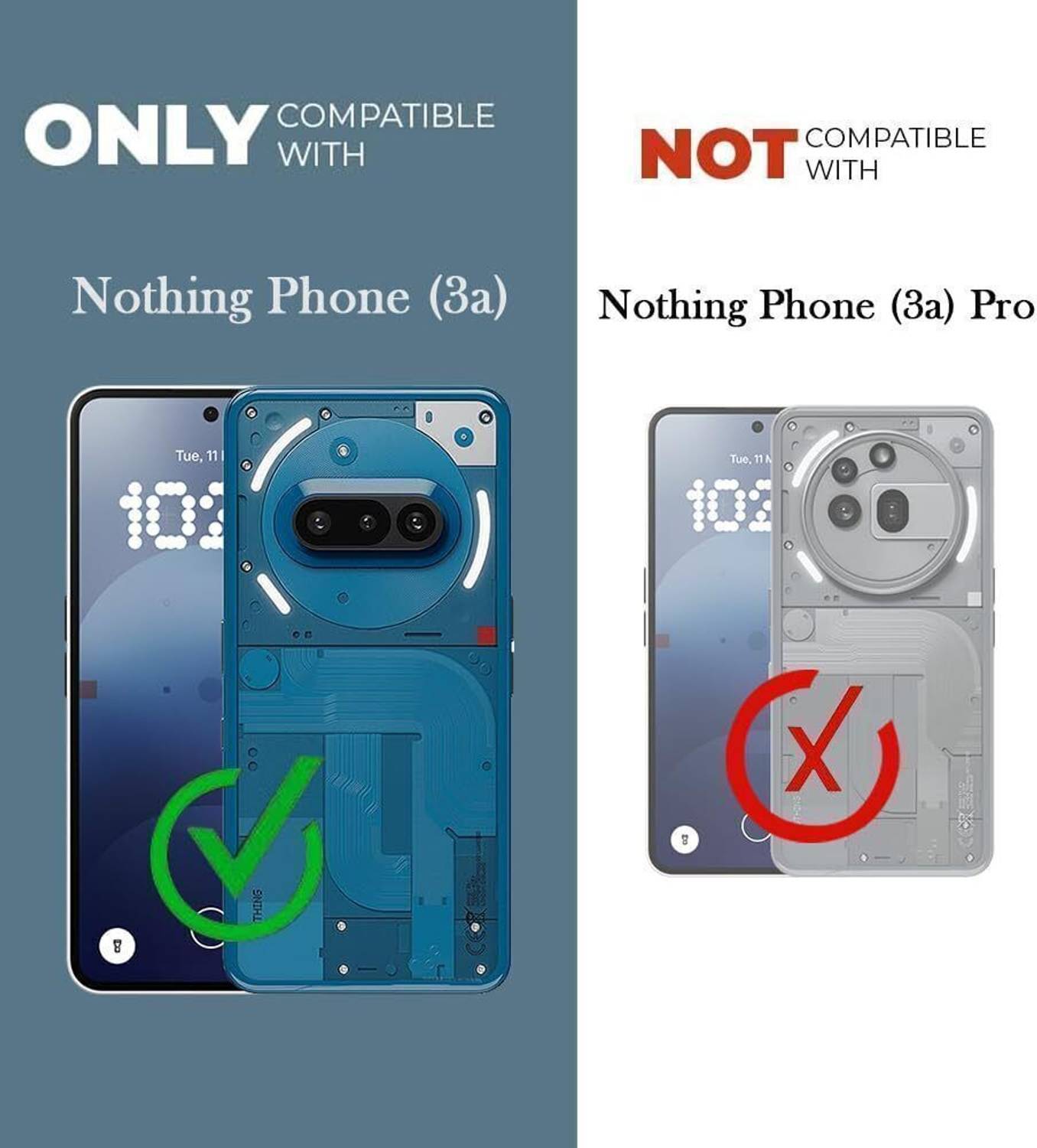 VALKAR Back Cover for Nothing Phone (3a) Black - Image 2