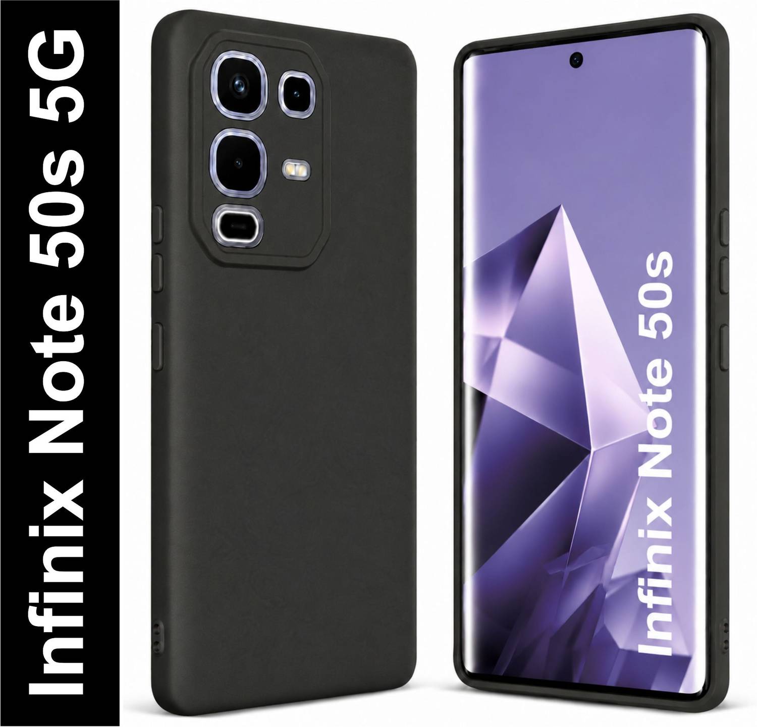 SBMS Back Cover for Infinix Note 50s 5G+ Black - Image 1