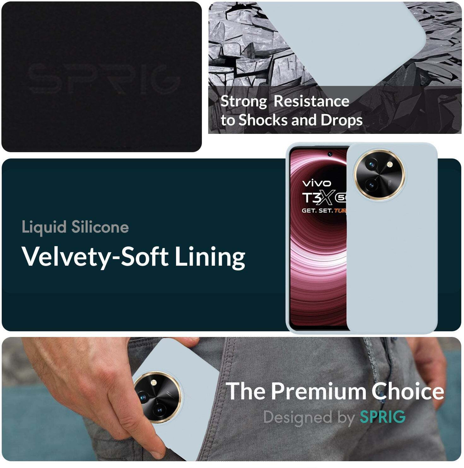 Image of Sprig Back Cover for vivo T3x 5G