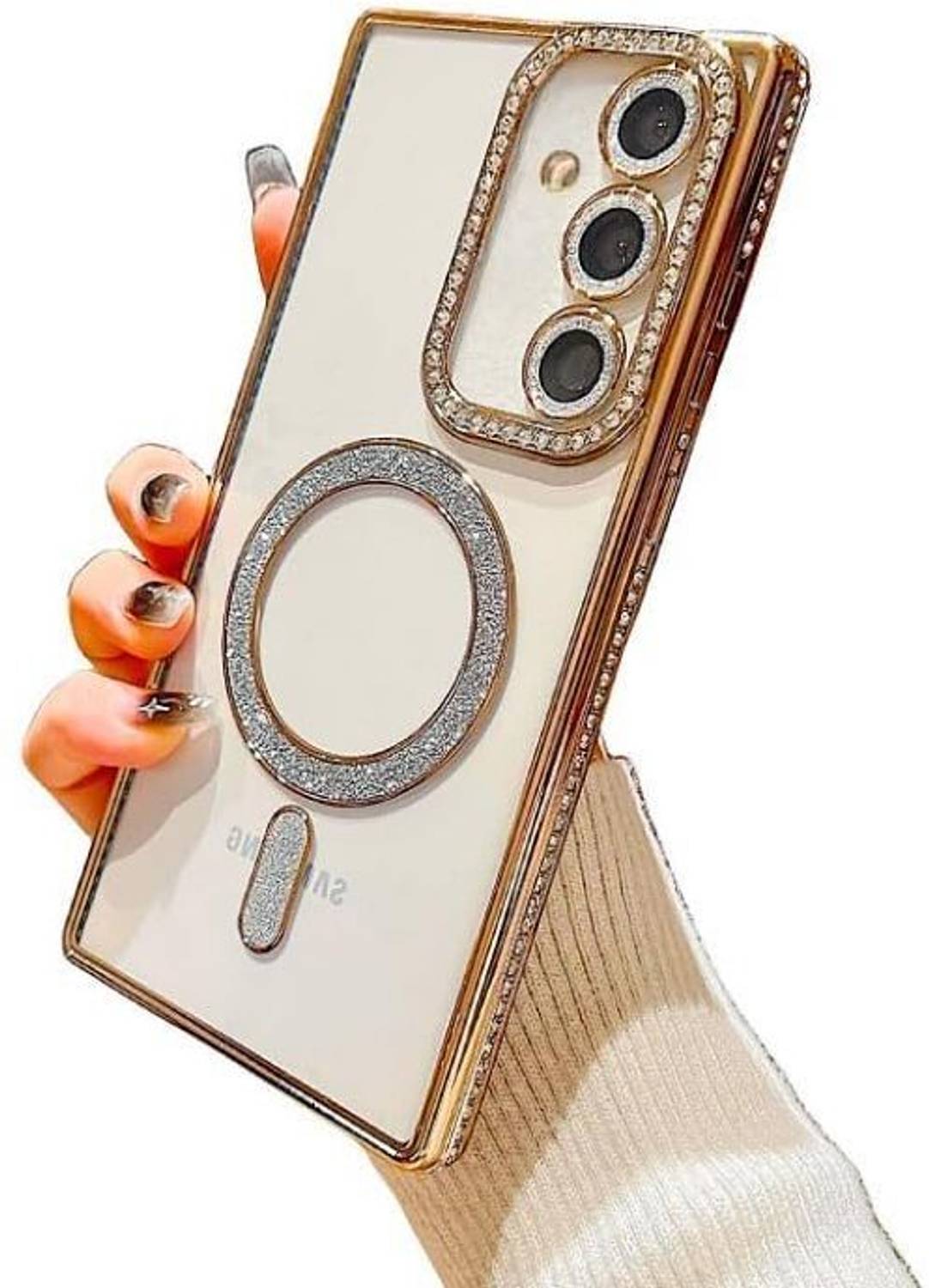 A3sprime Back Cover for Samsung Galaxy A15 5G |Soft TPU Fancy Stylish Design Bling Diamond Case|