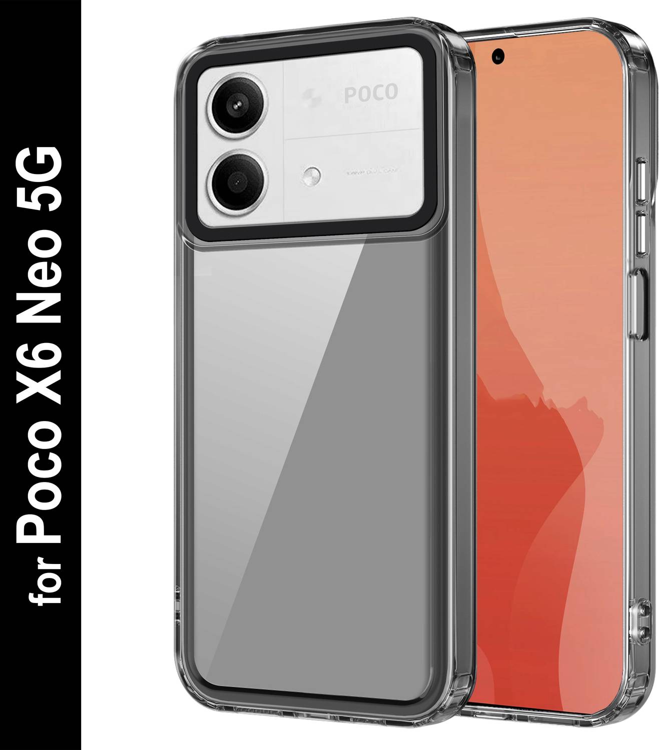 Zapcase Back Cover for Poco X6 Neo 5G Black - Image 1