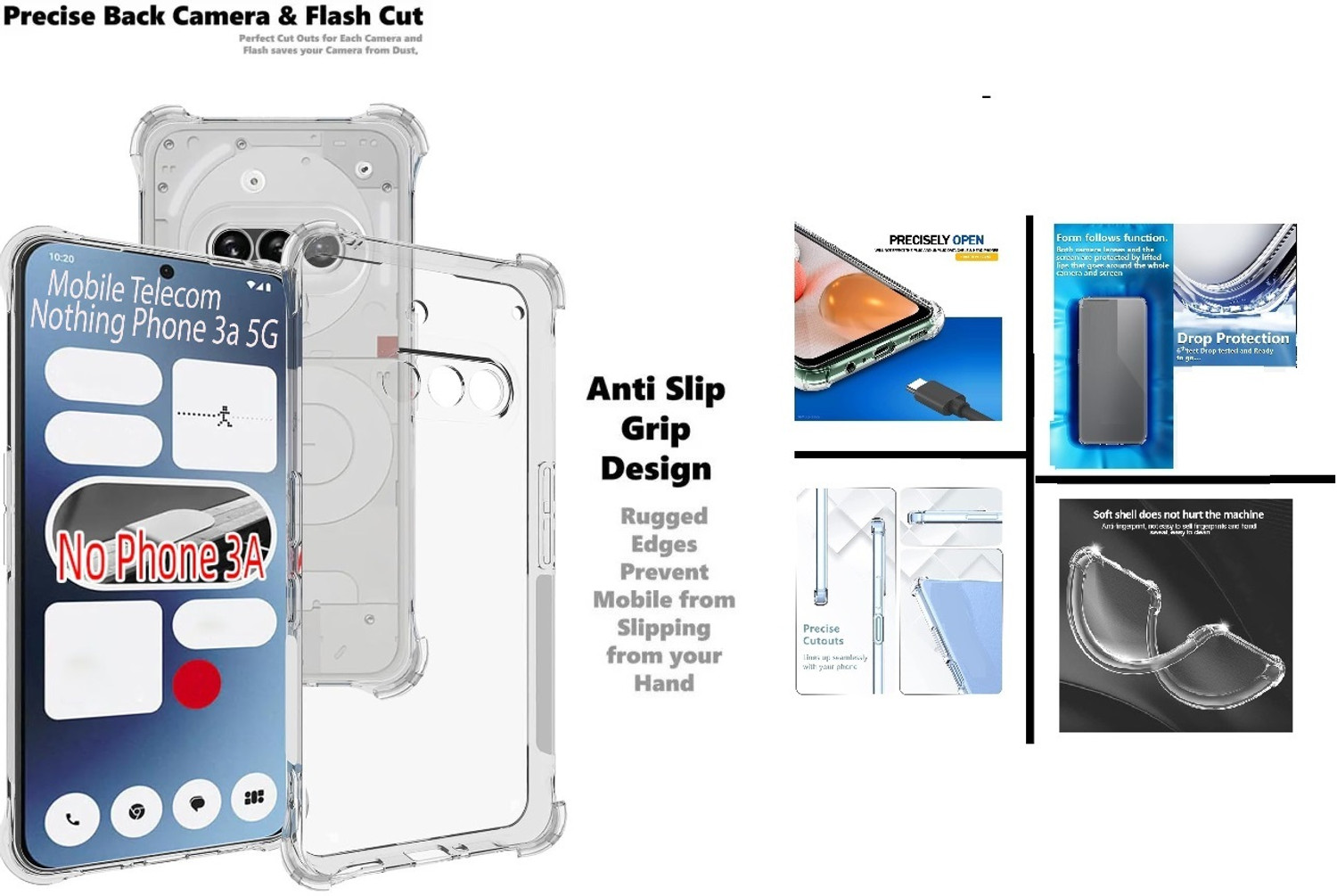Image of S-Softline Back Cover for Nothing Phone (3a)